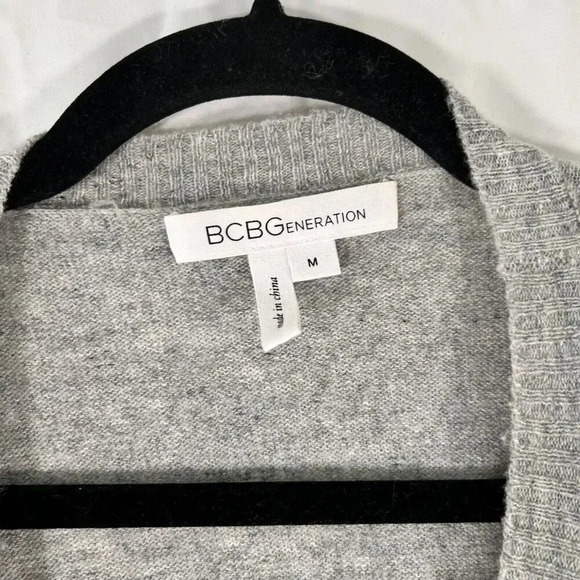 BCBGeneration Cardigan Size Medium Grey Button Up Wool Blend - Picture 4 of 12